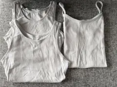アンダーウェアキャミソール タンクトップ3枚セット綿100%140150cm