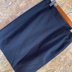 AE6927 UNITED ARROWS ミニスカート ブラックストライプ 42