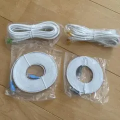 未使用　LANケーブル2本　モジュラーケーブル2本