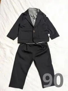 冠婚葬祭に！キッズ スーツ・ブレザー 90cm ブラック フォーマル