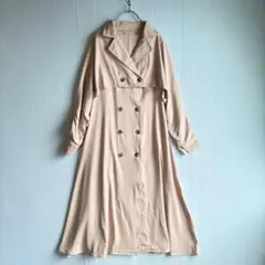 美品　グレイル　2way ケープベルト付きトレンチコートワンピース　オフベージュ