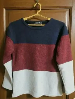 裏起毛　3色切替え　プルオーバー　170　M