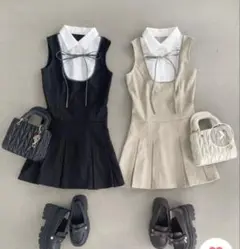 マジェスティックレゴン ドッキングノースリーブミニワンピース