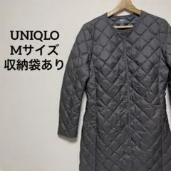 【美品】ユニクロ　ウルトラライトダウン　ロングコート　艶消しグレー　Mサイズ