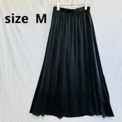 ジーユー♦︎フレアロングスカート（M）ブラック 黒 ウエストゴム 楽ちん