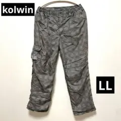 【コルウィン】ゴルフパンツ 防寒 千鳥格子 裾ドロスト大きいサイズ LL