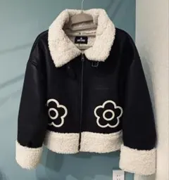 マリークワント　デイジーフェイクレザームートン ジャケット