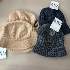 ZARA コーデュロイバケットハット　ニット帽　4点セット