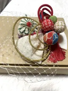 美品　髪飾り　和装　和玉　ヘアアクセサリー　着物　七五三　ヘアピン　卒業式