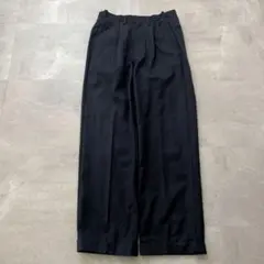 90sVINTAGE1タックスラックスピンストライプ裾ダブルチャコールW3132