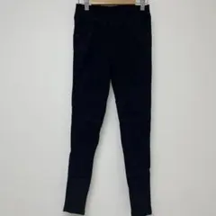 ブラック スキニーパンツ ウエストゴム