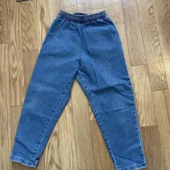 GUキッズ デニムパンツ ロングパンツ ウエストゴム
