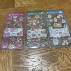 ドロップジュエリーシール　おぱんちゅうさぎ　んぽちゃむ　3種セット