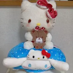 ハローキティ ティッシュボックスカバー　／　タイニーチャム　ぬいぐるみ