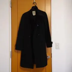 Michel Klein　黒 スタンドカラー ウールコート