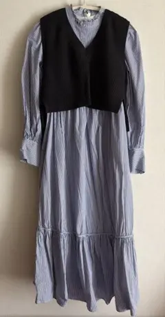 アプワイザーリシェ　シャツワンピース　ストライプ