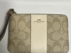 【アウトレット品】COACH コーチ　ジップ リストレット ストラップ付ポーチ