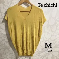 Te chichi テチチ ニット トップス 半袖 マスタードイエロー レディー