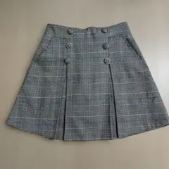 週末タイムセール！ピンクラテチェック柄インナーパンツ付きスカート サイズxs