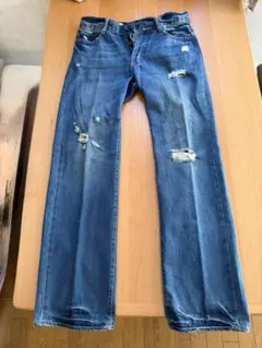 アバクロンビー&フィッチ　メンズ ダメージジーンズ デニム　クラッシュ加工のサムネイル