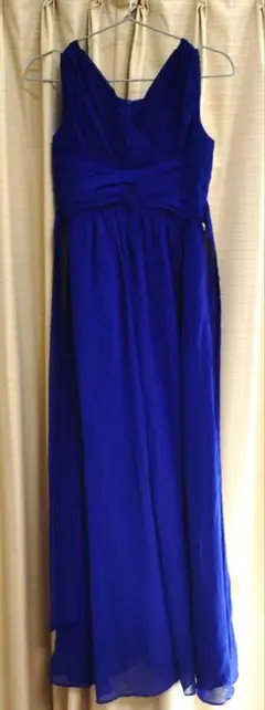 ☆新品、未使用☆青色ノースリーブロングワンピース