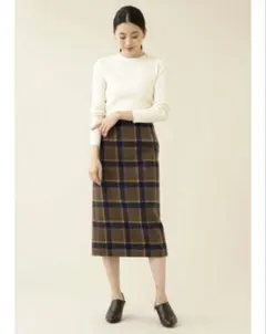 NATURAL BEAUTY BASIC チェック柄スカート