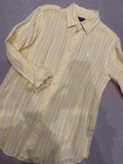 Polo Ralph Lauren イエロー・ストライプ シャツ XS