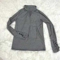 超美品✨grove✨黒と白のストライプタートルネック✨Mサイズ✨袖が可愛い