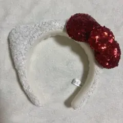 ユニバ キティ カチューシャ スパンコール 白