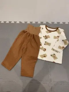 西松屋　パジャマ　くま柄　腹巻きパジャマ