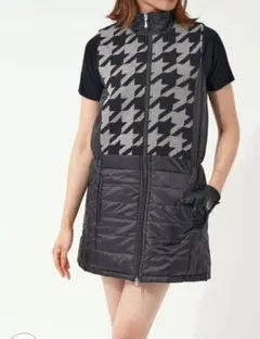 marie claire ハウンドトゥース柄 ワンピース M