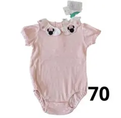 新品 タグ付き 70cm ミニー ディズニー ロンパース futafuta 半袖