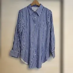新品未使用　レディースシャツ　青色ボーダー SHEIN サイズL