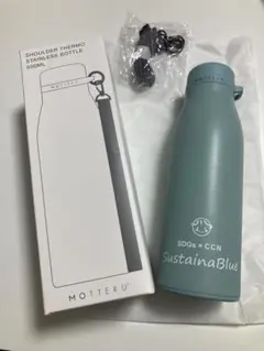 【未使用品】MOTTERU 肩掛けステンレスボトル 500ml ブルーのサムネイル