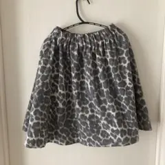 キッズ　ヒョウ柄フレアスカート　L