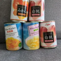 フルーツ缶詰 5種セット みかん 白桃 黄桃のサムネイル