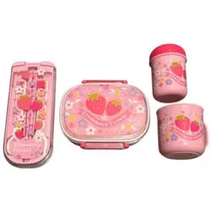 strawberry friends いちご お弁当箱 カトラリー まとめ売りのサムネイル