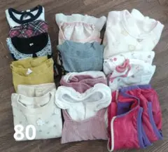 長袖10点セット　80　女の子まとめ売り