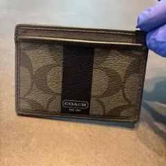 734/新品/COACH コーチ/カードケース/ブラック/レザー/男女兼用 - メルカリ