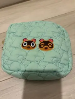 흔들림 동물의 숲 キルティングポーチ まめきち つぶきち