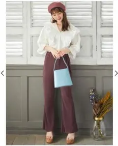 【新品未使用】フレアパンツ(モカピンク) 【GRL(グレイル)】