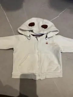 familiar フード付きホワイトトレーナー