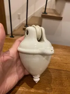 ②アンティーク　陶器　ペンダントライト滑車　バランサー　昇降機　照明器具セット ②アンティーク 陶器 ペンダントライト滑車 バランサー 昇降機