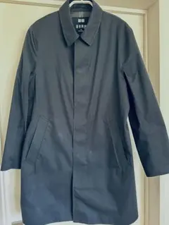 ユニクロ ブロックテックステンカラーコート 紺 XS