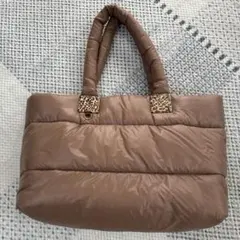 PLUS an ナイロントートバッグ レオパード ピンクブラウン