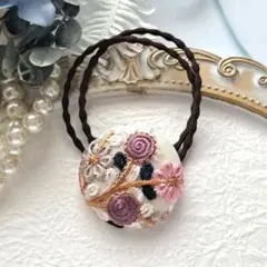 ⭐2777⭐❣️夏アクセ❣️オリジナル✴一点物インド刺繍ヘアゴム大人おしゃれ