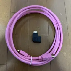 HDMIケーブル（オス-オス）3mと90度変換アダプタ