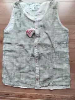 【新品】FABRIQ REPORT ノースリーブ チェック柄 M 重ね