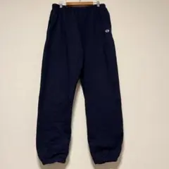 チャンピオン リバースウィーブ スウェットパンツ 目玉 ワンポイント 紺 M