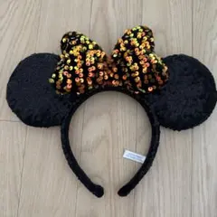 ディズニー スパンコール ミッキー耳カチューシャ　ハロウィン